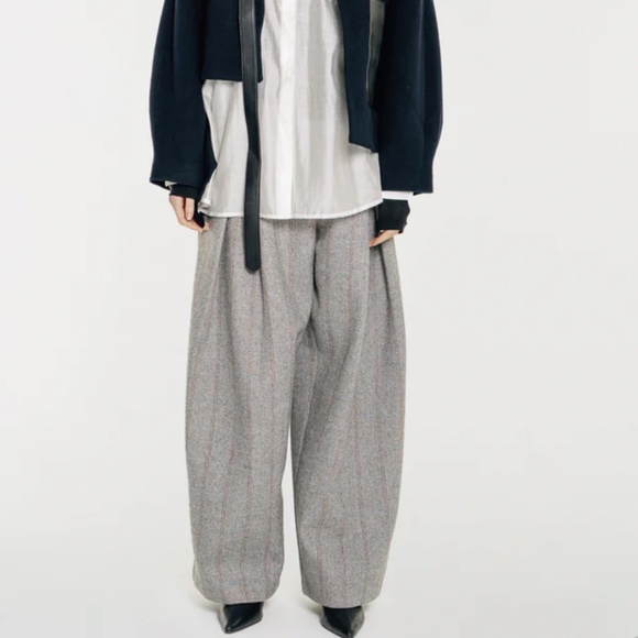 NEW Hayes Herringbone Tweed Wide Leg Pants - Picture 2 of 6